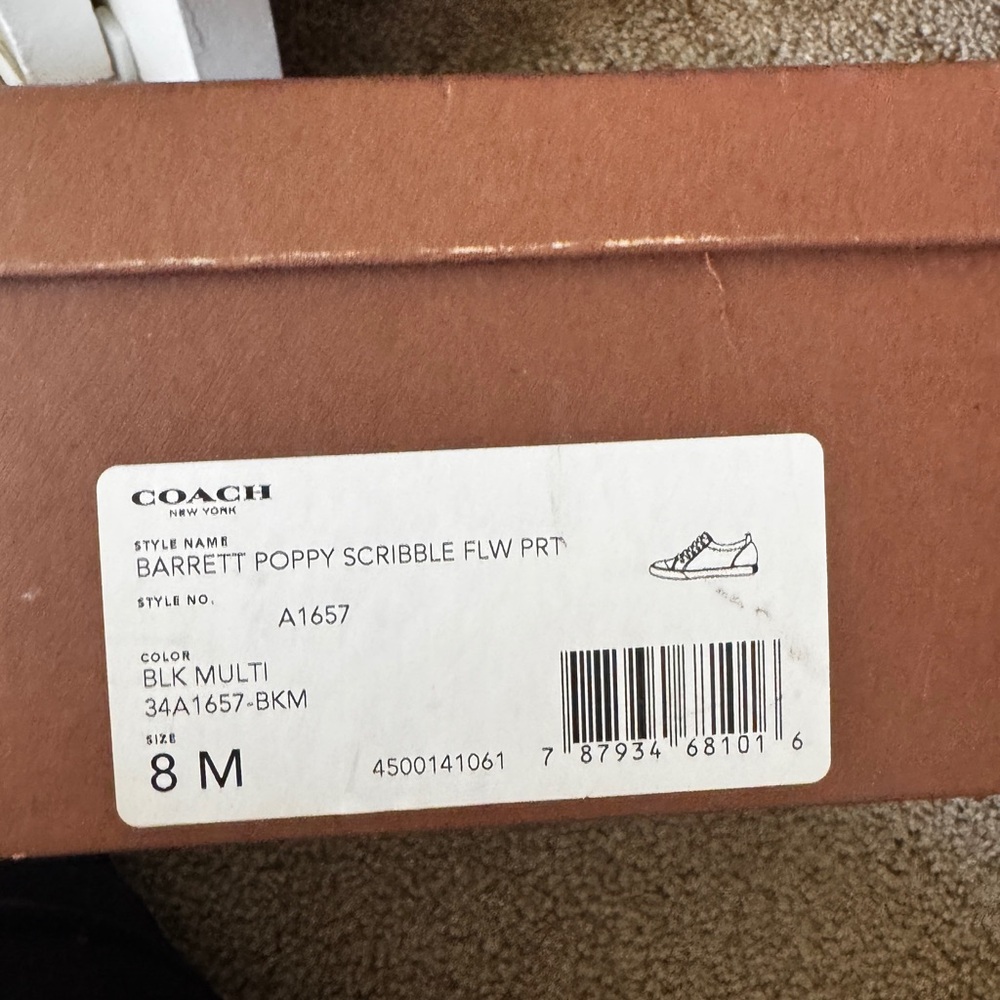 Coach barrett poppy scribble flower print Sneakers NWT - Picture 6 of 8